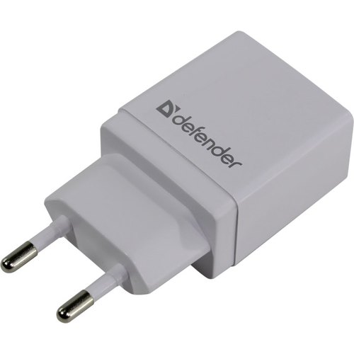 Defender EPA-10 White <83549> Зарядное устройство USB (Вх. AC100-240V, Вых.  DC5V,  10.5W,  USB)