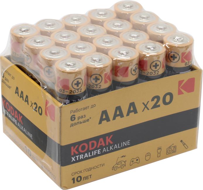 Kodak XTRALIFE <30425408-RU1> (LR03, Size AAA, 1.5V, alkaline) <уп.  20 шт>